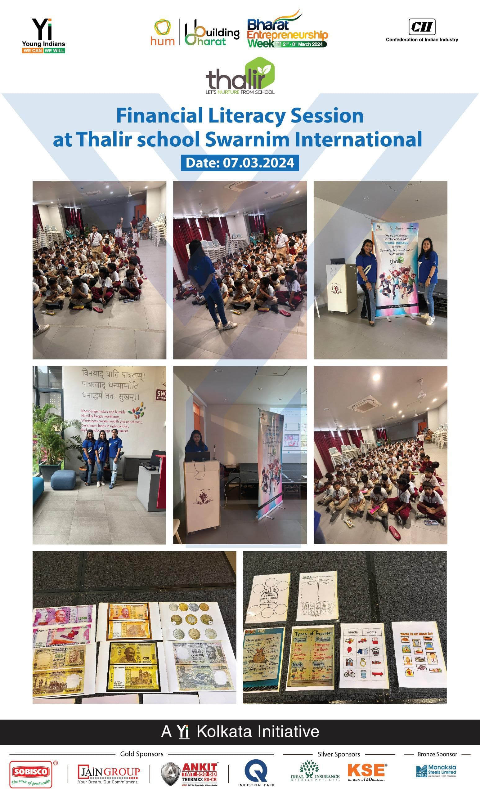 Yi24 | Financial Literary Session at Swarnim International School - Bharat Entrepreneurship Week - Day 06
