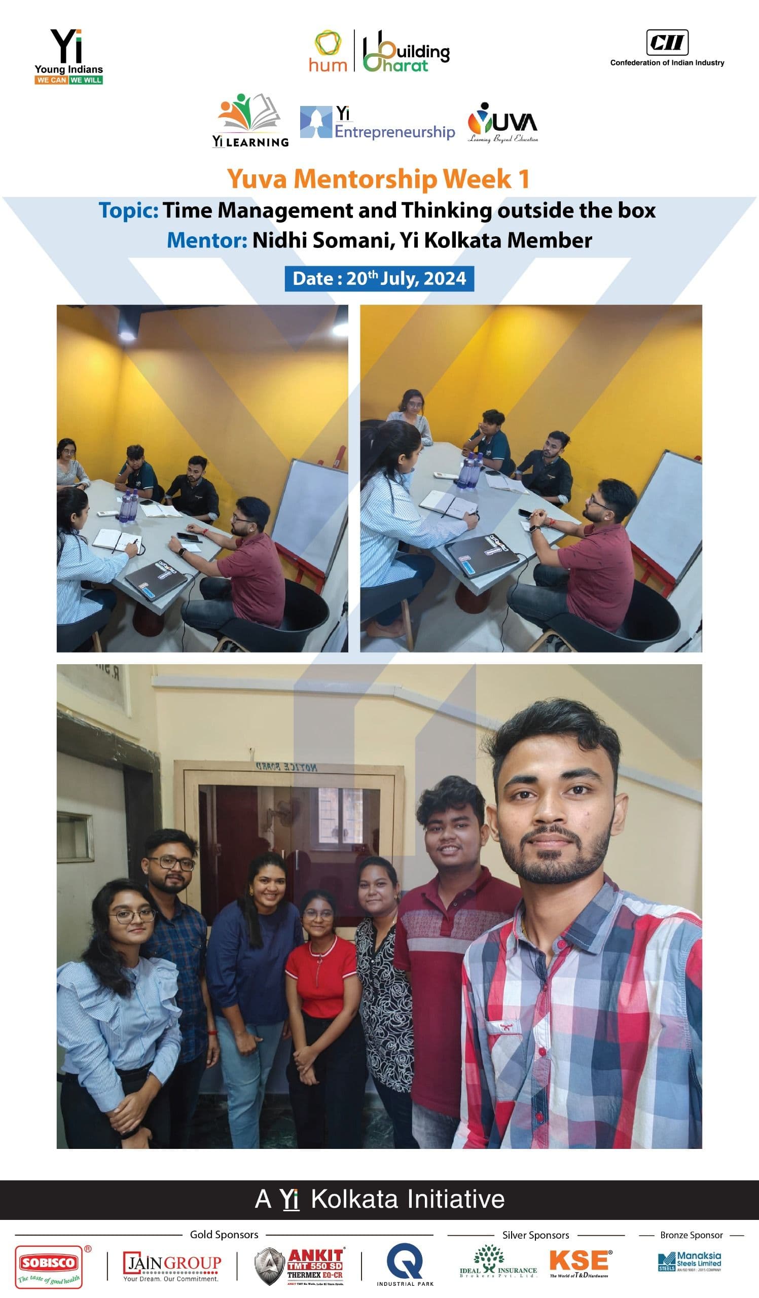 Yi24 | Yuva Mentorship Program Week 1 - Time Management with Nidhi Somani